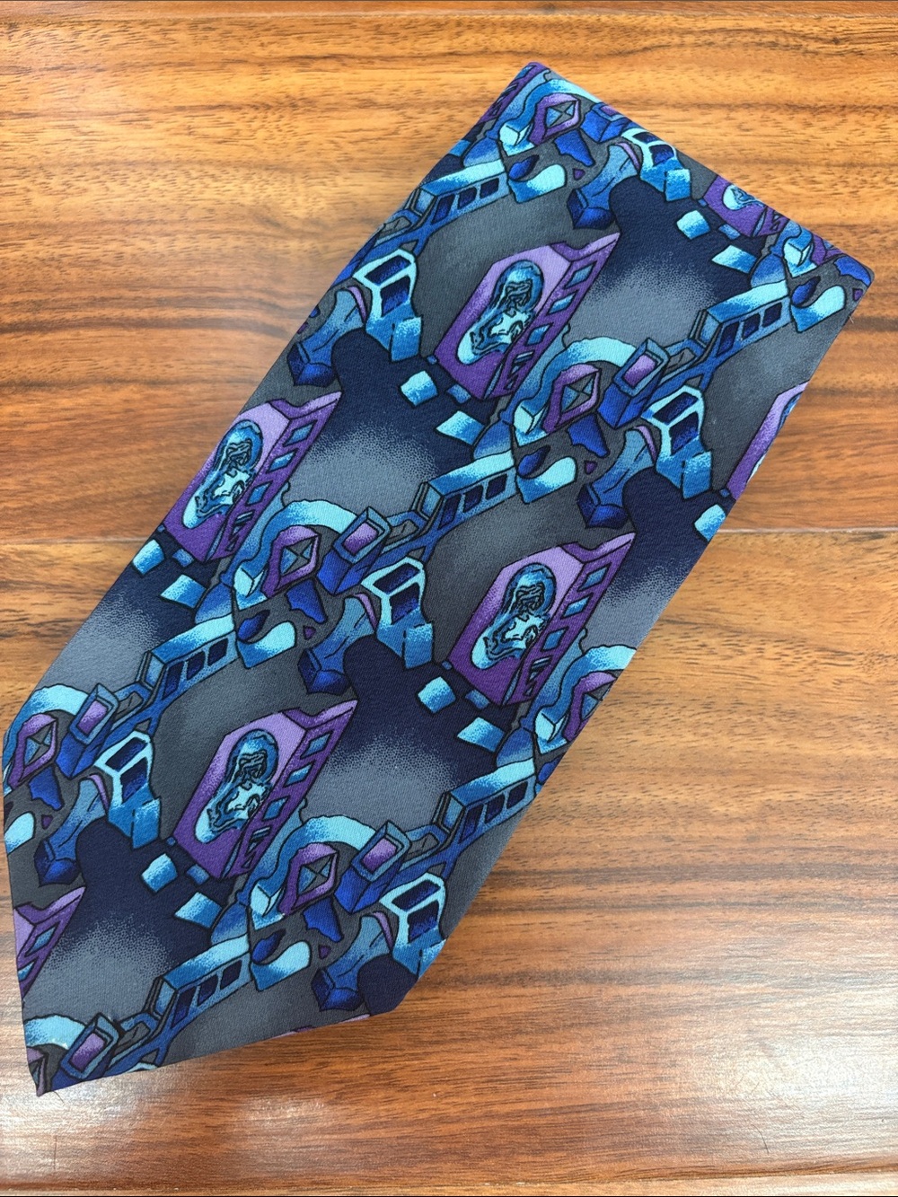 J. Garcia Neck‎ Tie Blue & Purple Silk